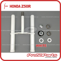 (Z50R) - Front Fork Steering Column (White, Triple Tree)