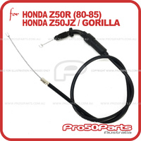 (Z50R 80-85, Z50JZ, Gorilla) Throttle Cable (Reproduction)