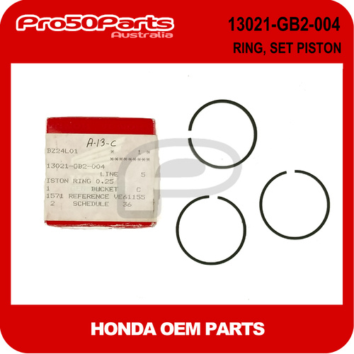 (Honda OEM) Z50R - Ring Set, Piston (0.25, 1982-1987)