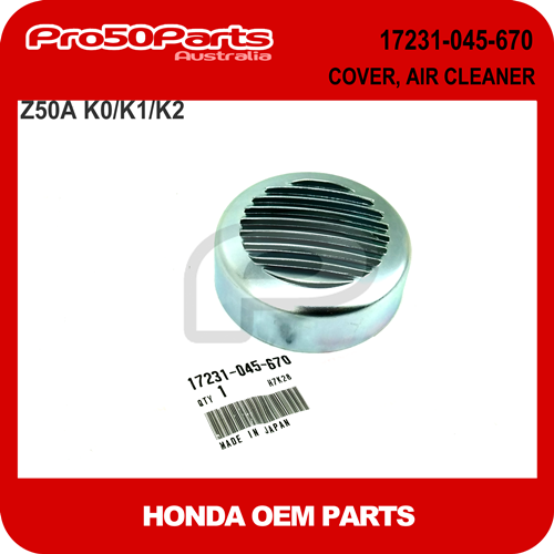 (Honda OEM) Z50A K0-K2 - COVER, AIR CLEANER