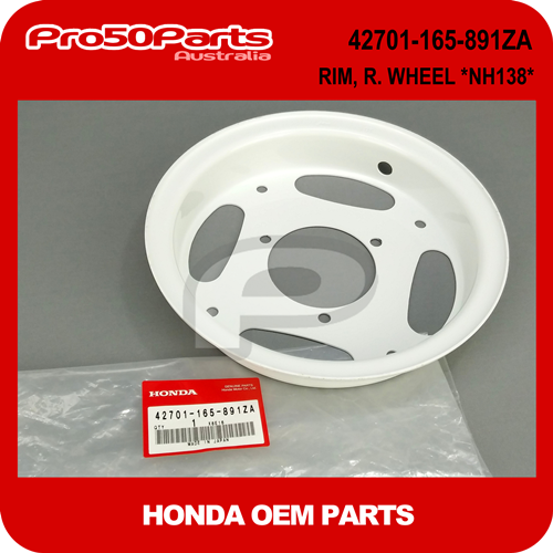 (Honda OEM) Z50R - Rim, Right Wheel *NH138* (Shasta White, 2.50-8")