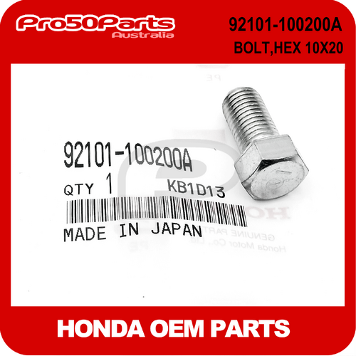 (Honda OEM) - Bolt Hex M10X20