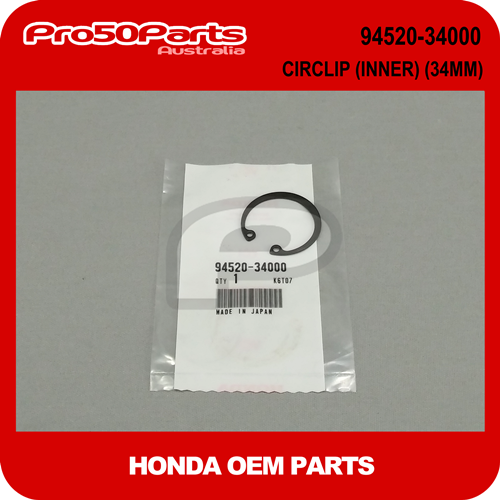 (Honda OEM) Z50R/ JZ - Circlip, Fork (Inner) (34mm)