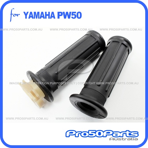 (PW50) - Tube, Throttle Guide and Grip (Black)