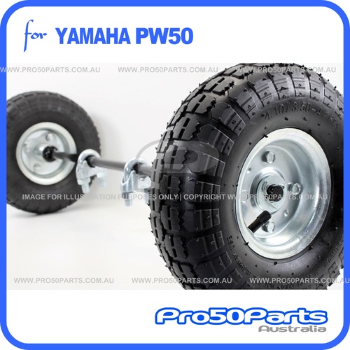 (PW50) - Training Wheel, Centre Mounted (Silver)