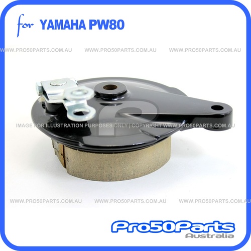 (PW80) - Brake Plate Hub, Rear Wheel