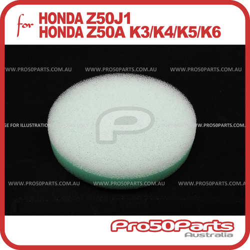 (Z50J1) - Element, 2 Stage Air Filter Foam (Reproduction)