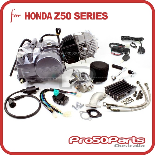 (Lifan) 140cc Engine (4-Speed Manual) (w/ Air Carby Kit & Oil Cooler) + Ignition Coil, CDI