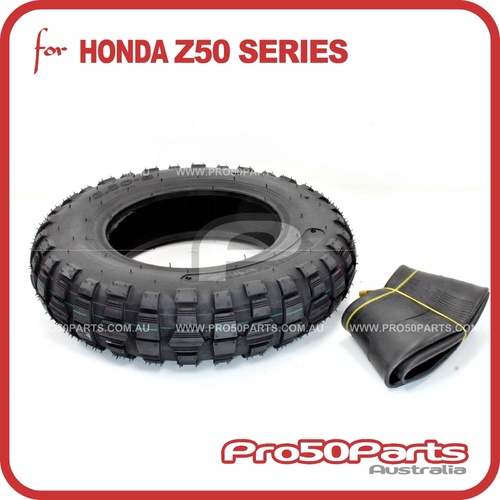 Tyre & Tube (3.50-8", Off-Road Tyre)